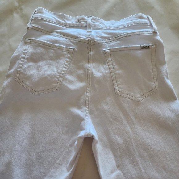 Joe's White High Rise Ripped Knees Lupita Flare Jeans - Picture 4 of 7